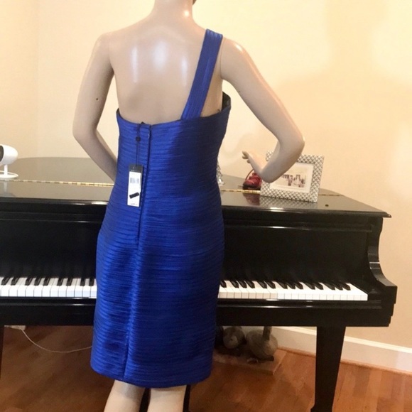 NWT BCBGMAXAZRIA bodycon one shoulder party holiday wedding cocktail dress - Picture 8 of 8